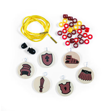 Fun Express Armor of God Necklace Craft Kit Makes 12 - Sunday School Crafts for Kids Ages 4-8 | Christian Crafts & Religious Gifts for Kids VBS 2026