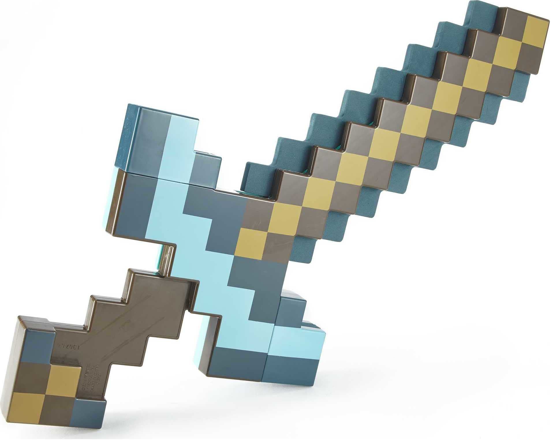 Mattel Minecraft Sword & Pickaxe Set, Kid-Sized Wearable Accessory for Role-Play & Costumes