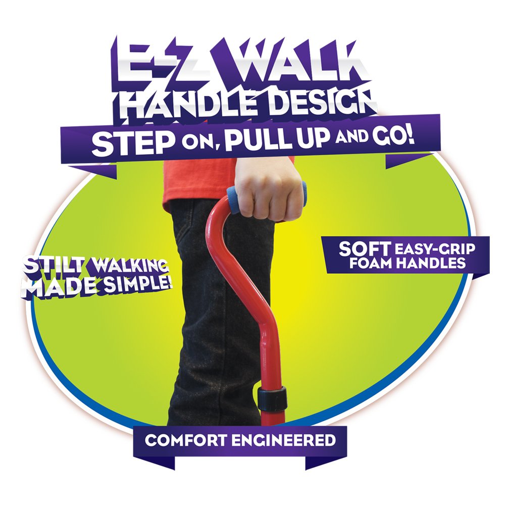 Geospace Adjustable Walkaroo Steel Wee Balance Stilts for Kids - Indoor/Outdoor Play, Exercise, Steel Stilts for Kids- Up to 120 lbs, Height