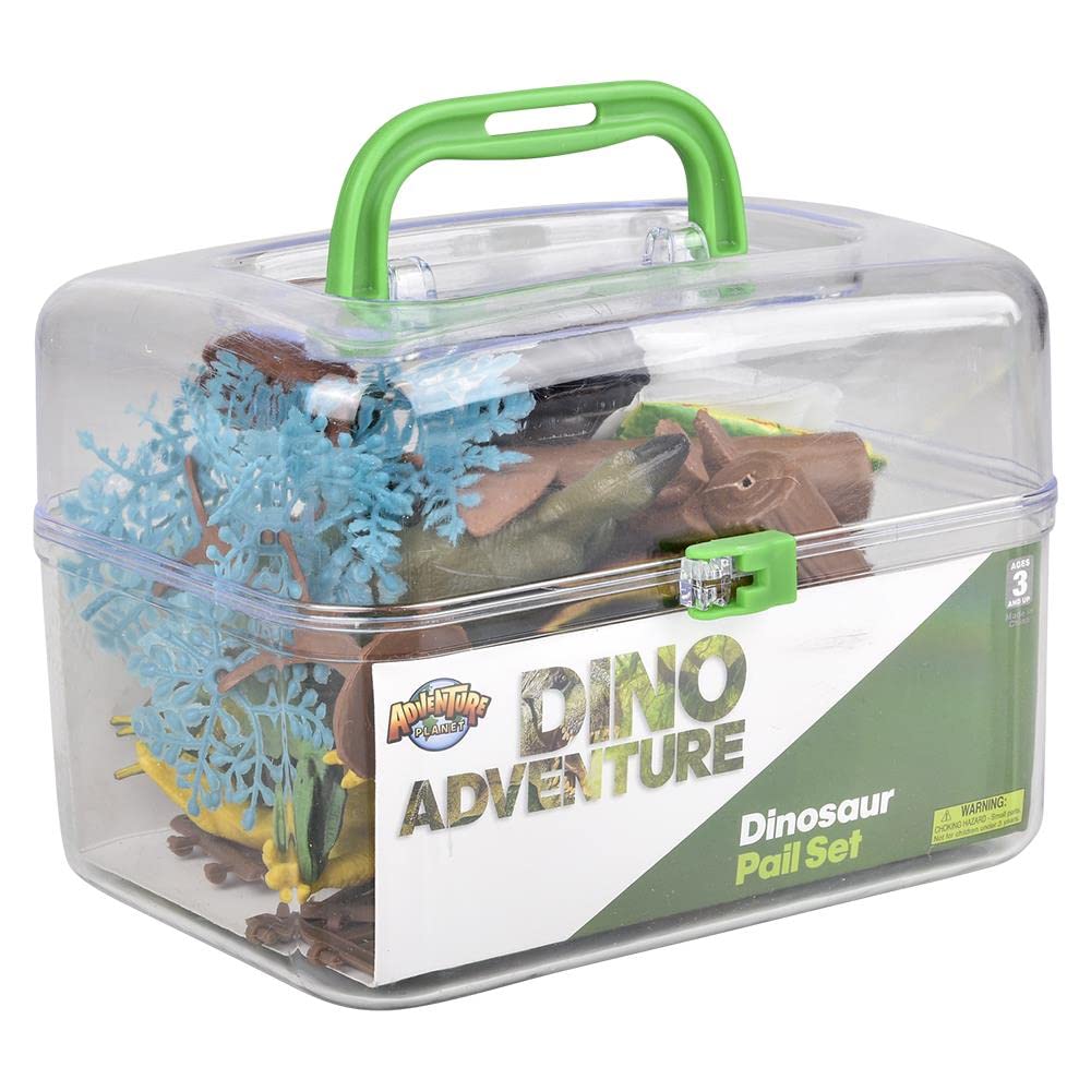 Adventure Planet Dinosaur Set with Carrying Case, 20-Piece