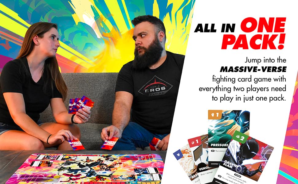 The Massive-Verse Fighting Card Game • Starter Pack | Quick Two Person Game in Each Pack