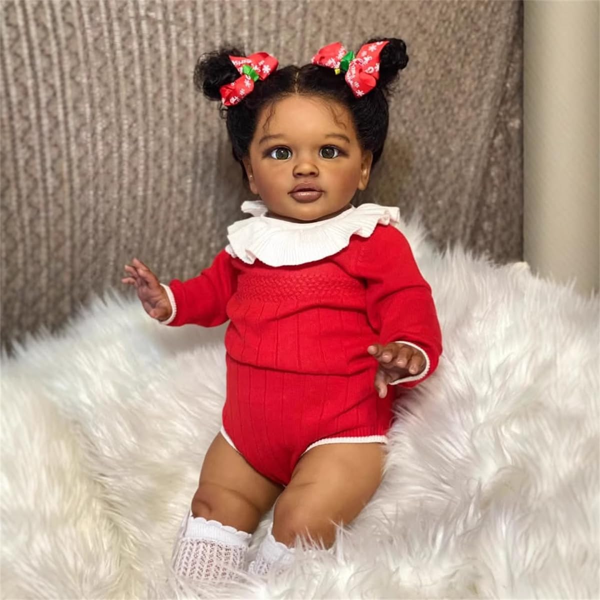 GYCV Reborn Toddler Dolls Black Girl 26 Inch Lifelike Black Reborn Baby Dolls with Curly Hair Realistic Toddler Dolls Girl Weighted Real Life Baby