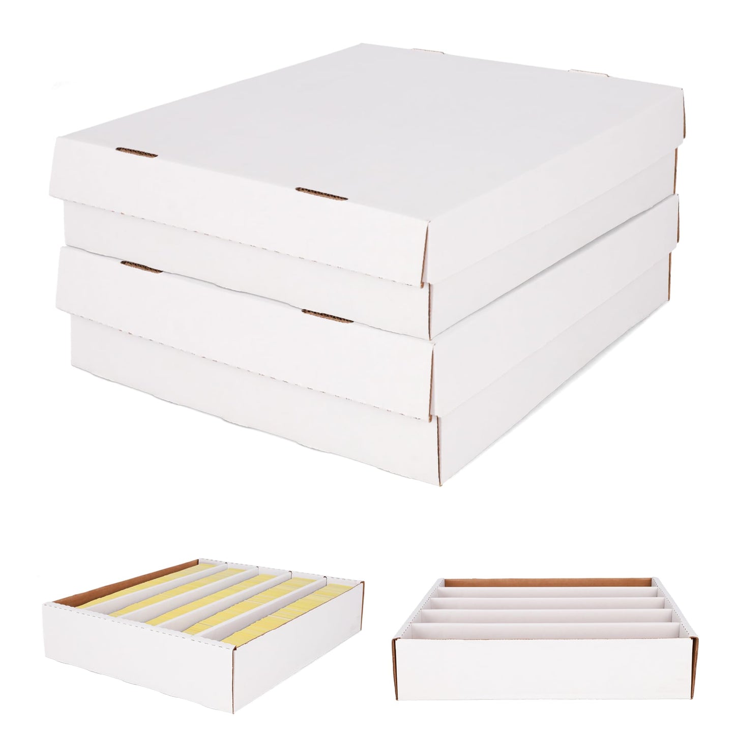 BCW Super Monster 5-Row Trading Card Storage Box, 2 Pack | Holds 5000 Standard Cards or 7000 Gaming Cards | Card Storage for Baseball, Basketball &