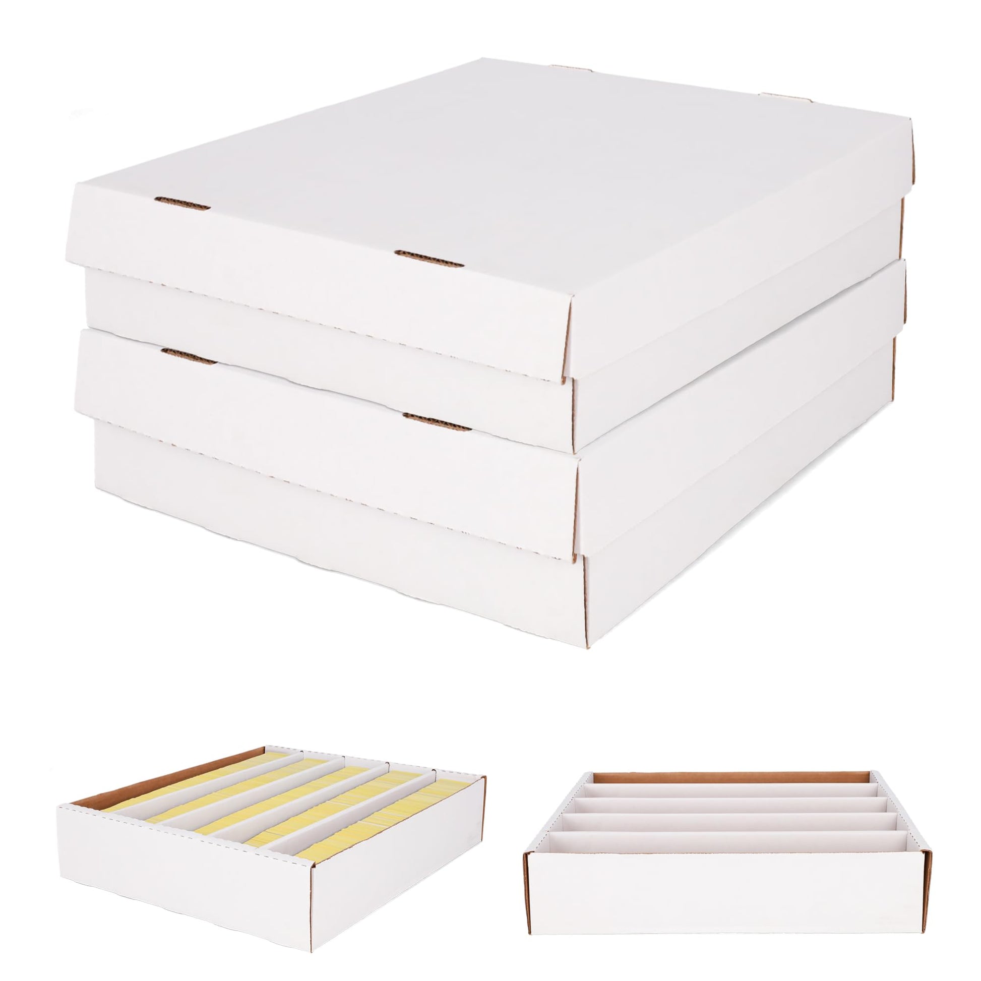 BCW Super Monster 5-Row Trading Card Storage Box, 2 Pack | Holds 5000 Standard Cards or 7000 Gaming Cards | Card Storage for Baseball, Basketball &