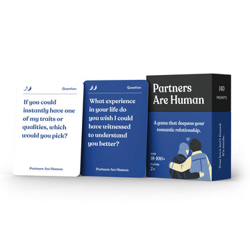 Partners are Human | 140 Conversation Cards to Help Deepen Romantic Relationships | Card Game for Bonding & Communication | Therapy for Adults