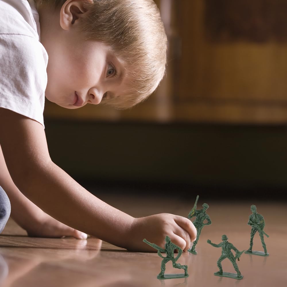 ArtCreativity Little Green Army Men Toy Soldiers, Bulk Pack of 144 Military Toys Figurines, Plastic Army Guys Playset, Action Figures in Assorted