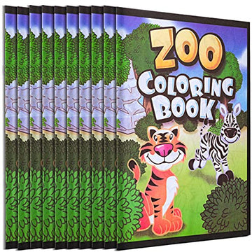 18Pcs Zoo Animal Coloring Books Bulk for Kids - 9"x11" Animal Party Favors with Jungle Safari Animals and Activity Sheets for Goodie Bags, Classrooms