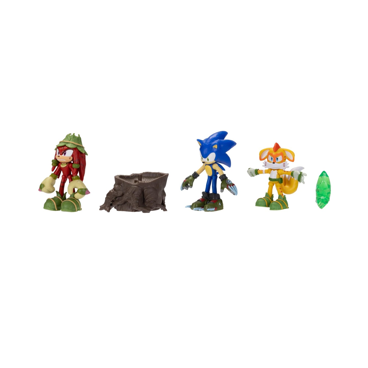Sonic Prime 2.5-inch Action Figures Bos Cage Maze Themed 5 Pieces: Sonic, Gnarly Knuckles, Mangey Tails, Tree Stump and Green Shard. Ages 3+