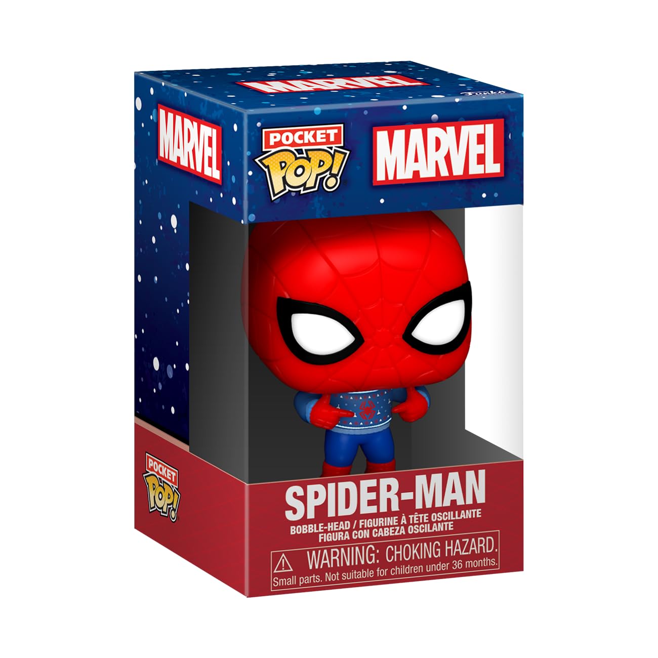 Funko Pocket POP! & Tee: Marvell-Holiday Spiderman - Spider-Man - Extra Large - (XL) - Marvel Comics - T-Shirt - Clothes with Collectable Vinyl