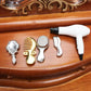 AirAds Dollhouse Accessories 1:12 Scale Dollhouse Bathroom Comb Mirror Hair Dryer Brush (Set 4)