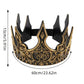 1Pc Halloween Royal King Crown for Cosplay Crown Prop, Holiday Party/Christmas Adjustable Crown Costume Prom (Golden TW)