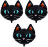 25.6" Black Cat Balloons - Cat Head Foil Balloon Decoration for Halloween Birthday Baby Shower Animal Party Day of Death Decor Supplier 3PCS
