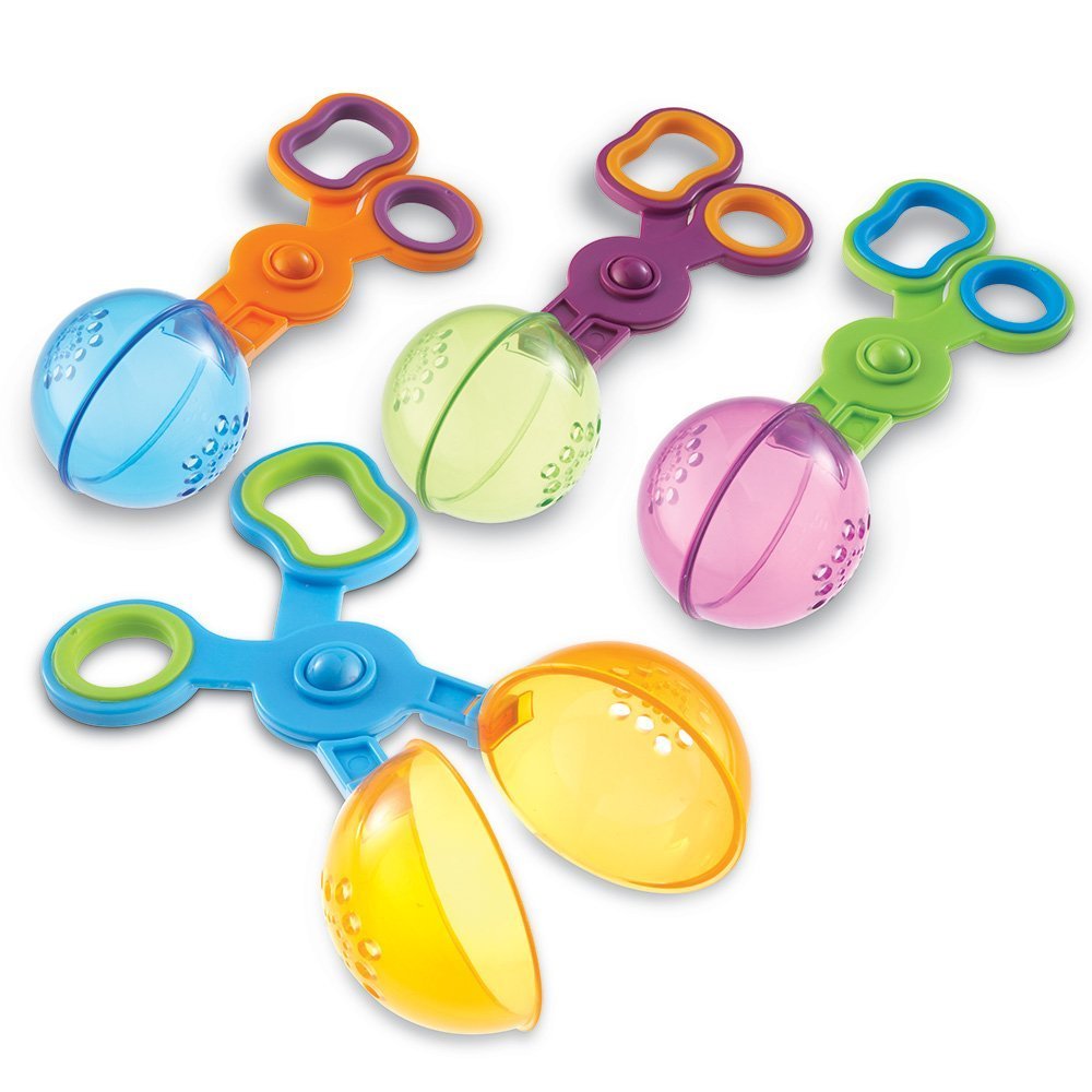Learning Resources Handy Scoopers - Sensory Bin Sand Toys, Fine Motor, Montessori Kids, Plastic Tweezers, Homeschool Preschool Supplies, Gifts