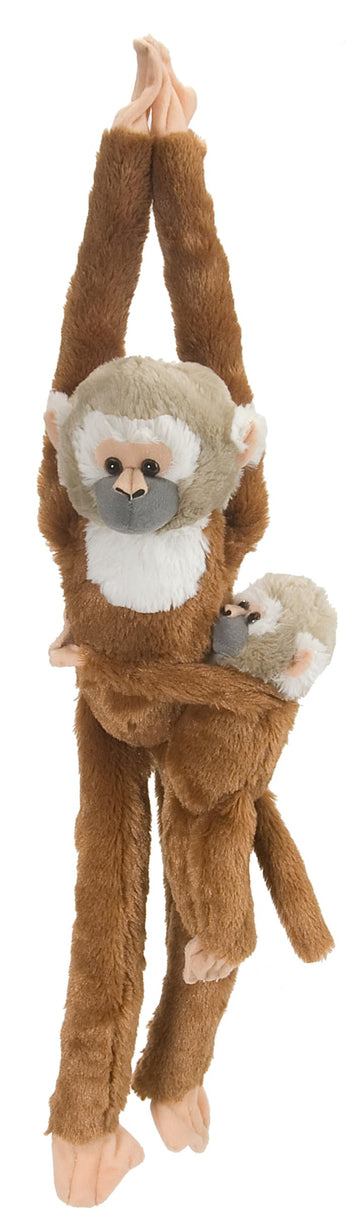 Wild Republic Hanging Monkeys with Baby Squirrel Monkey Stuffed Animal -20"