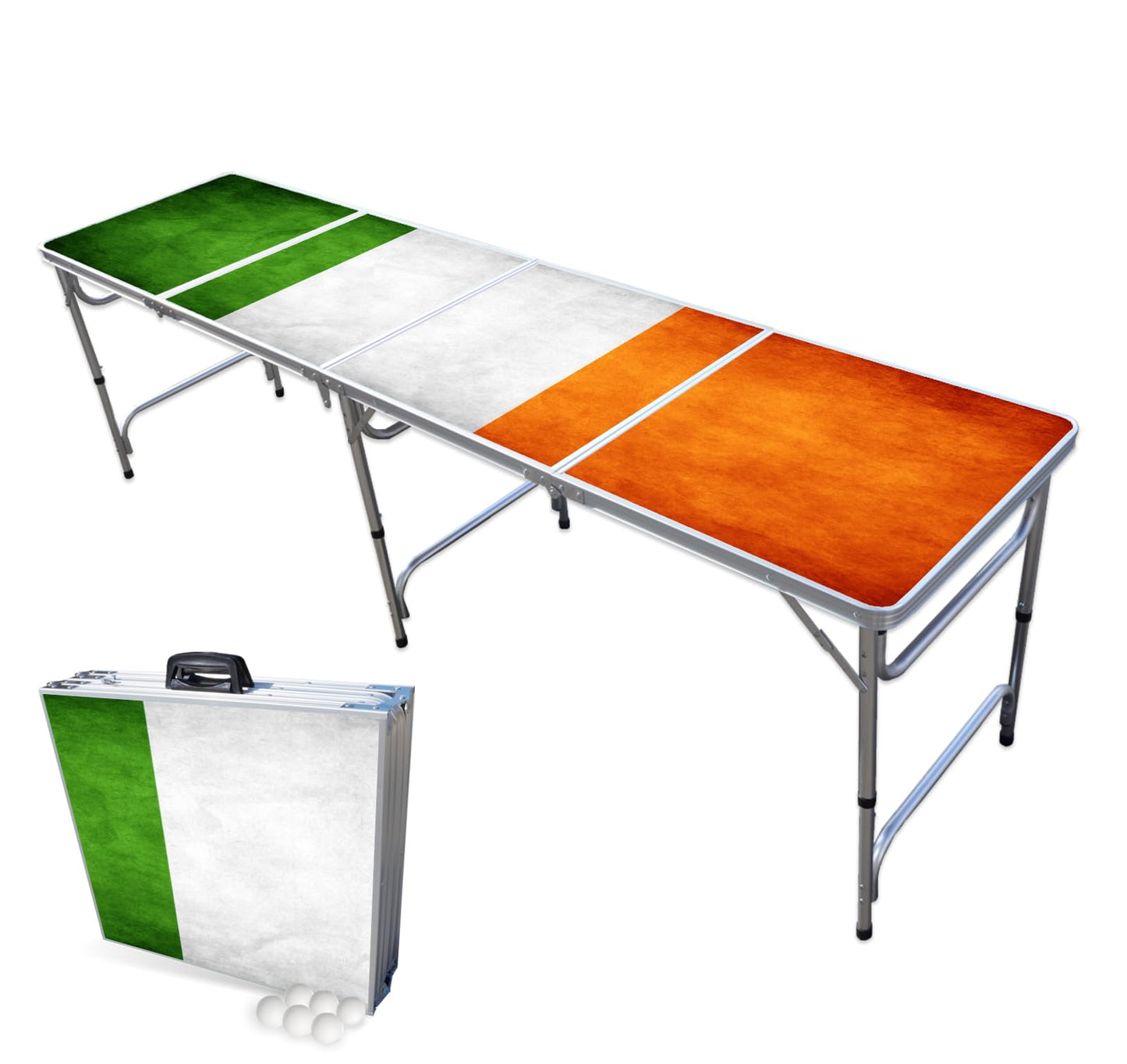 PARTYPONG 8-Foot Folding Beer Pong Table - Shenanigans Edition (Base Model)