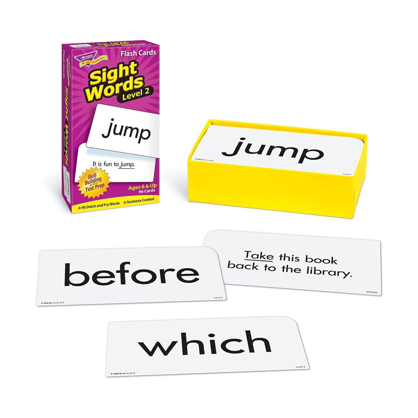 Trend Enterprises: Sight Words Level 2 Skill Drill Flash Cards, Dolch and Fry Words, Sentence Context, Great for Skill Building and Test Prep, 96