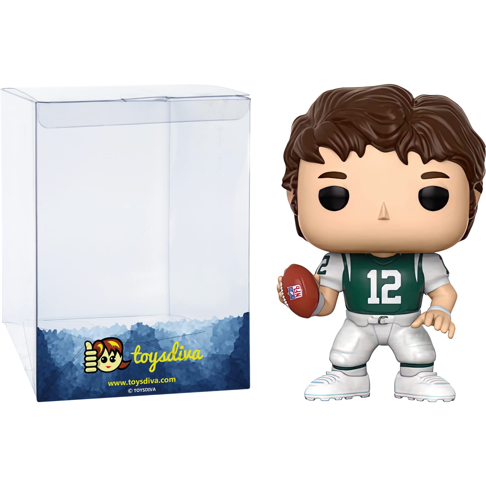Funko J o e N a m a t h : P o p ! Football Vinyl Figurine Bundle with 1 Compatible 'ToysDiva' Graphic Protector (088-20211 - B)