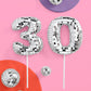 xo, Fetti 6pc 30th Birthday Disco Cake Topper | Groovy Bday Party Decor
