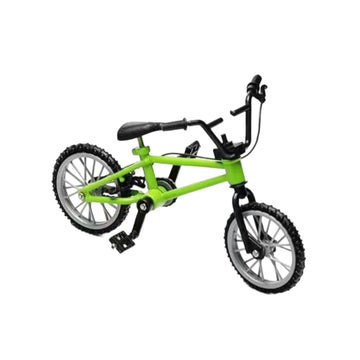 1/18 Scale Mini Diecast Mountain Bike, Finger Bicycle Model, Desktop Decor Art Craft (Green)