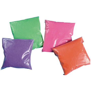 Color Splash! Neon Sand Assortment, 1-lb Bags, Pink, Purple, Orange, Light Green (Pack of 4)