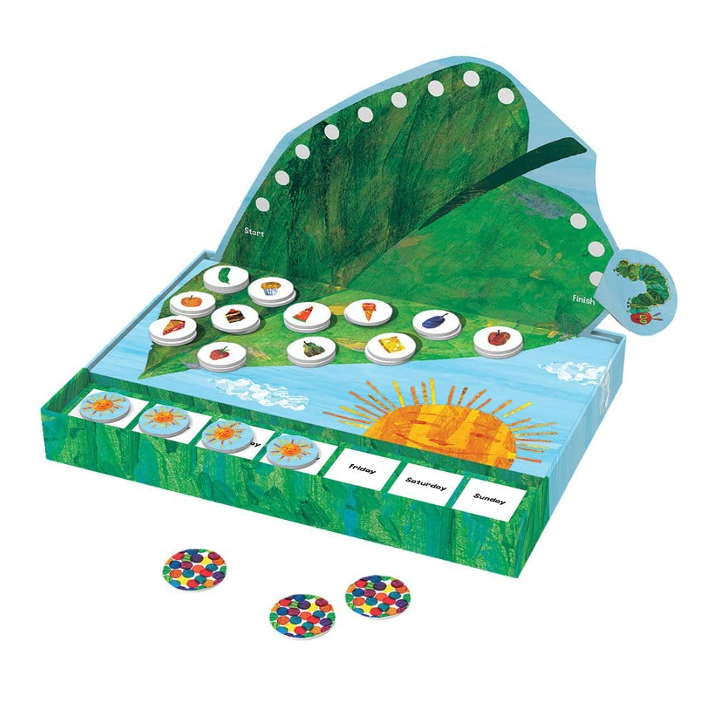 World of Eric Carle , The Very Hungry Caterpillar Snack Match Game - Cooperative Memory Board Game for Kids Ages 4+, 2?6 Players, 3?D Leaf Board & 31
