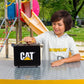 CAT Construction Toys, Store N Go Playset - Tin Travel Case Transforms into Multi-Level Worksite, Includes 2 Little Machines Vehicles & 10 +