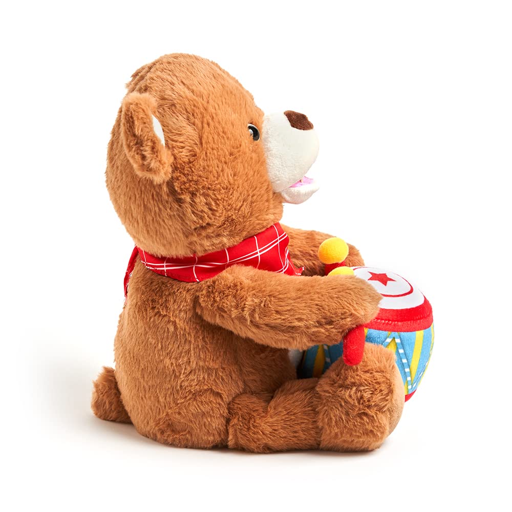 Cuddle Barn - Drummin' Billy | Animated Bear Stuffed Animal Musical Plush Toy Drums and Sings Along to Ants Go Marching and Five Little Bears, 11