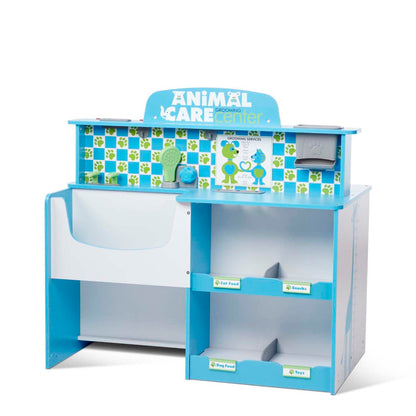 Melissa & Doug Animal Care Veterinarian and Groomer Wooden Activity Center for Plush Stuffed Pets (Not Included)