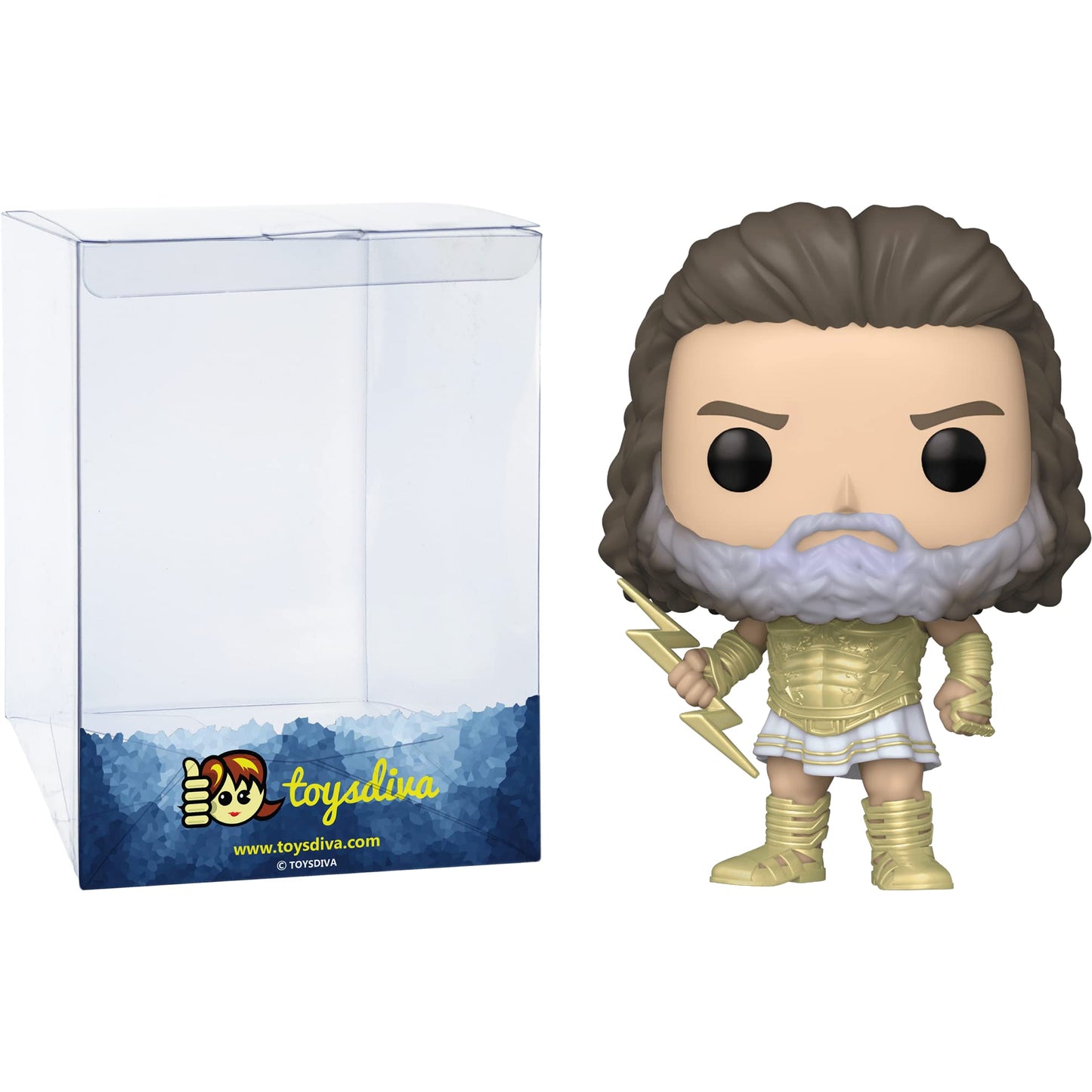 Funko Zeus: P o p ! Vinyl Figurine Bundle with 1 Compatible 'ToysDiva' Graphic Protector (1069-65011 - B)