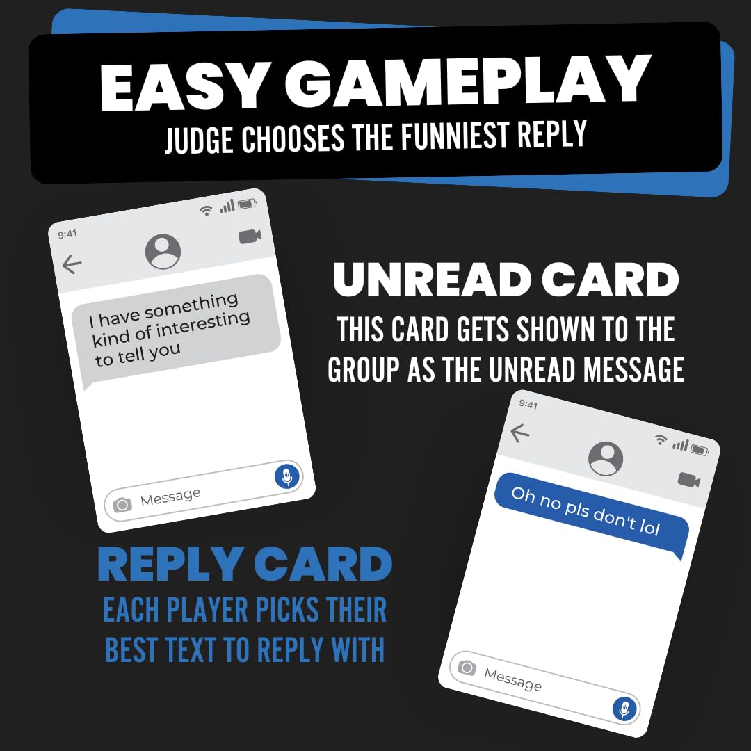 Viral Studios Left on Read - Hilarious Text Message Party Game for Adults | 500 Cards, Fast-Paced Group Fun for Game Nights, Parties, and College
