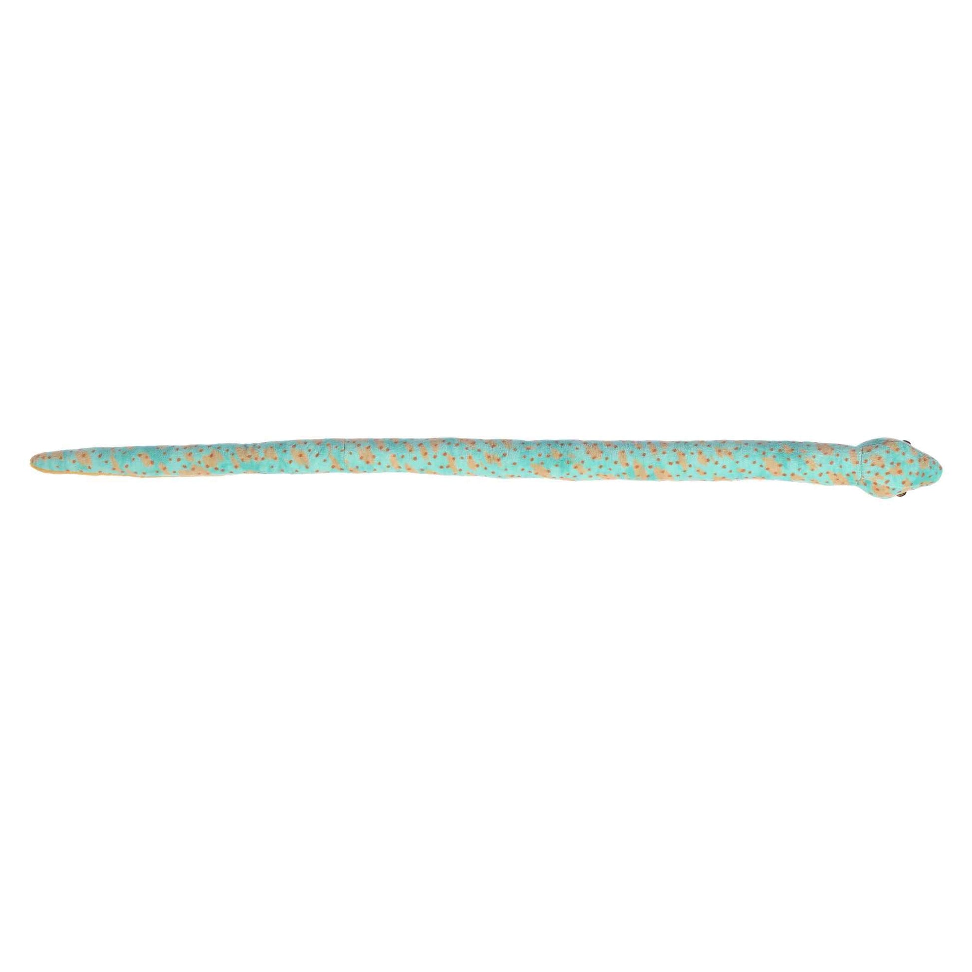 Aurora® Playful Mint Speckled Snake Snake Stuffed Animal - Vibrant Colors for an Eye-Catching Design - Perfect for Kids, Adults, and Any Reptile