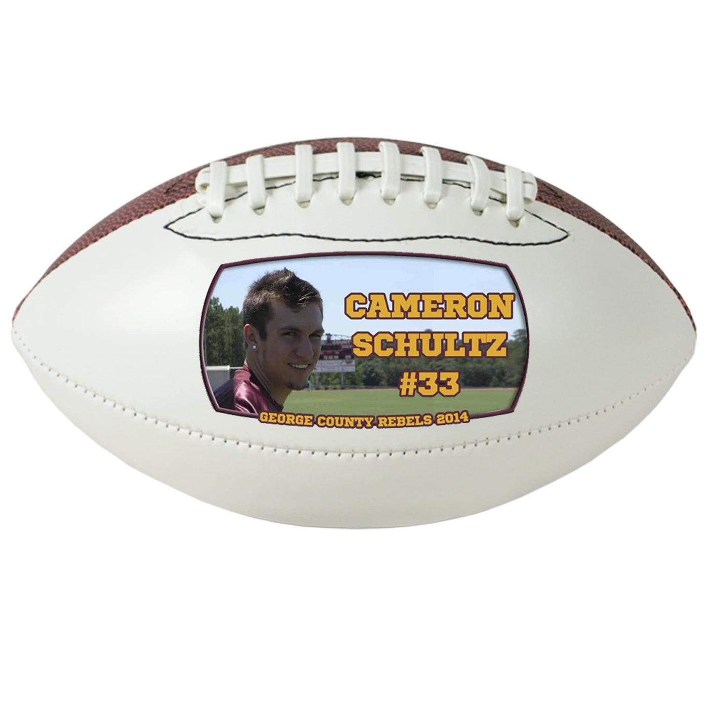 Personalized Custom Photo Mini Football - Any Image - Any Text - Any Logo