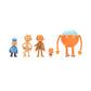 JAKKS Pacific Dog Man Movie Action Figures Multipack Set, Includes 2.5 Inch Scale Figures - Inspired by the Dog Man Movie Toys from Wave #2, Includes