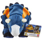 Plush Nasutoceratops Dinosaur Inspired by Jurassic World Dominion ~ Makes Dinosaur Roaring Sound ~ Blue and Orange ~ Approximately 9" Long ~