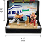 Console Heroes Super Street Fighter II Collectible Diorama - Mini Ryu & Ken Figures with Dock Stage Scene - Retro SEGA Genesis Cartridge Display &