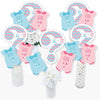 Big Dot of Happiness Chevron Gender Reveal - Gender Reveal Party Centerpiece Sticks - Table Toppers - Set of 15