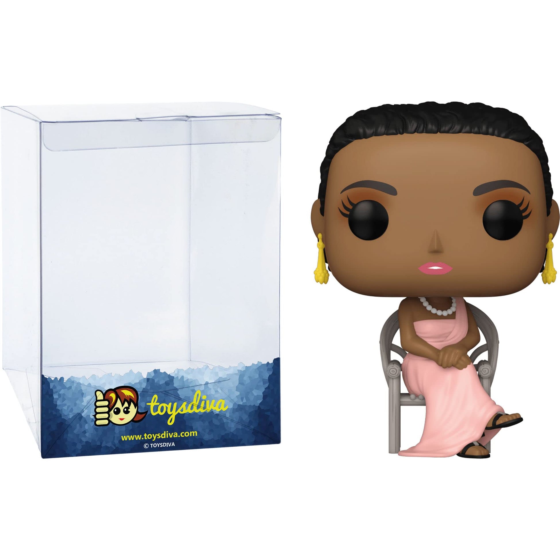 Funko Whitney Houst o n : P o p ! Rocks Vinyl Figurine Bundle with 1 Compatible 'ToysDiva' Graphic Protector (025-61427 - B)