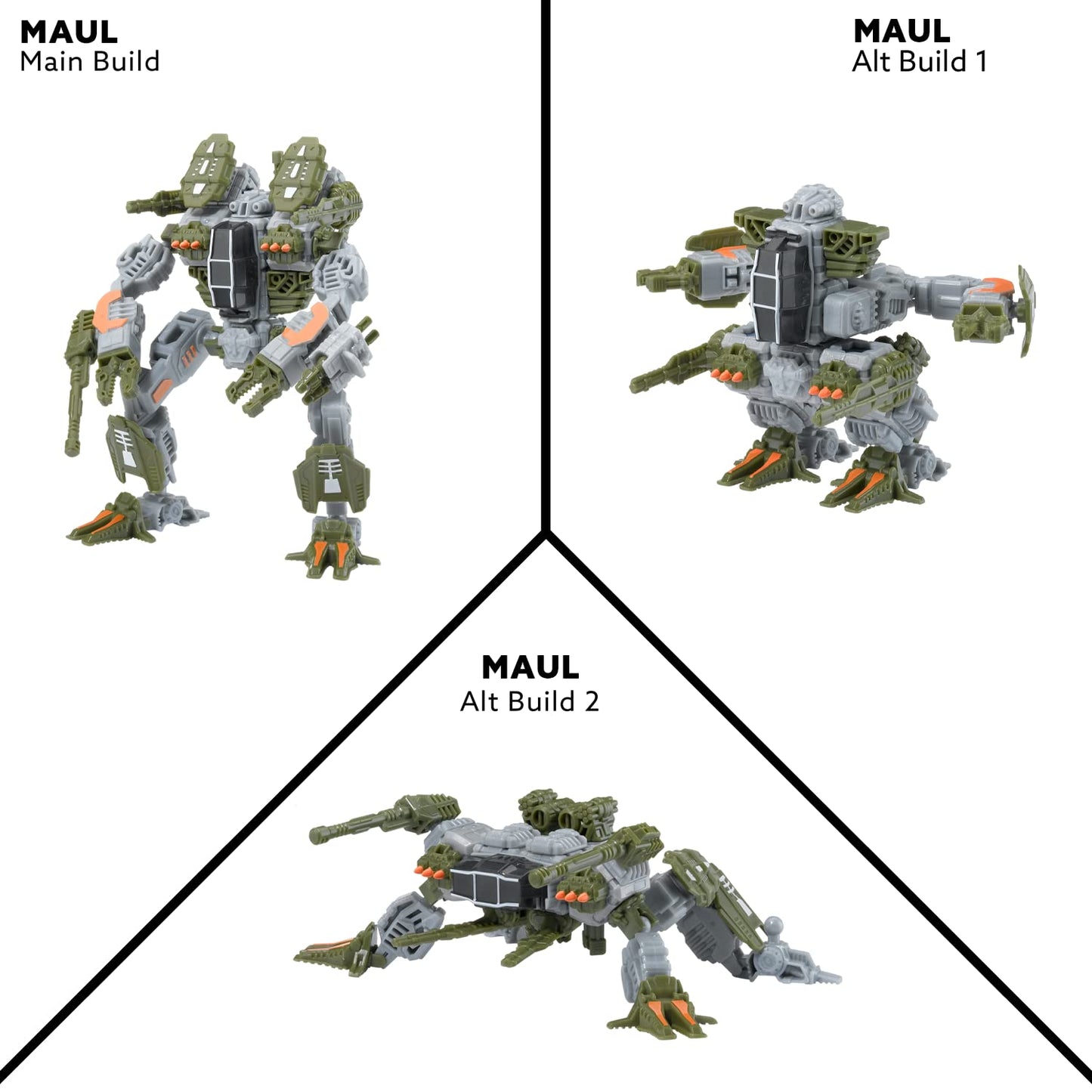 Snap Ships Forge Maul FT-12 Assault Mech - Build to Battle - No Batteries Required - Build 3 Different Designs -8+