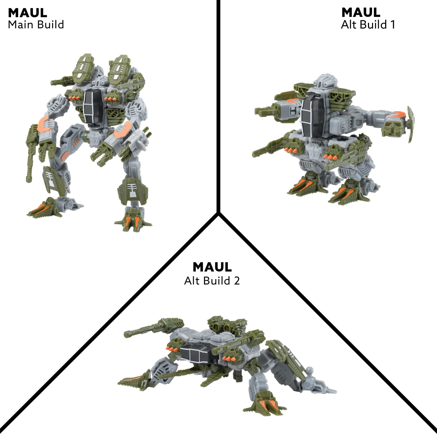Snap Ships Forge Maul FT-12 Assault Mech - Build to Battle - No Batteries Required - Build 3 Different Designs -8+