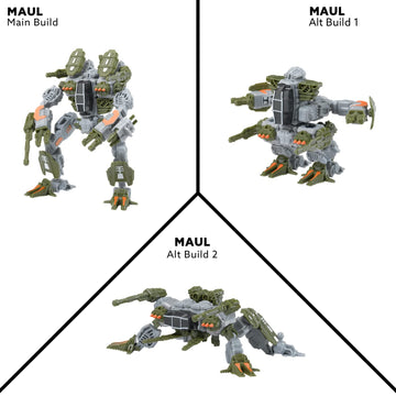 Snap Ships Forge Maul FT-12 Assault Mech - Build to Battle - No Batteries Required - Build 3 Different Designs -8+
