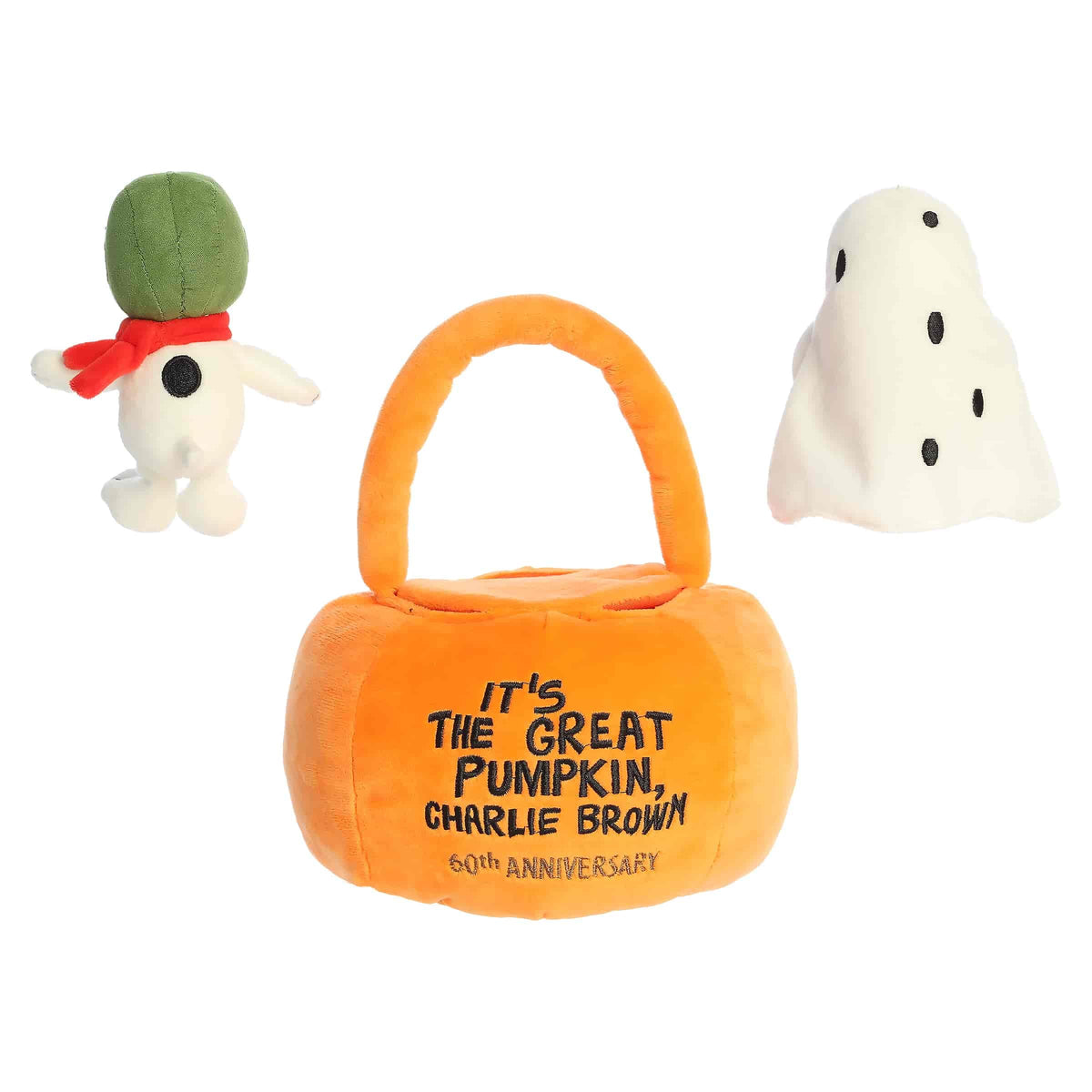 Aurora Peanuts 8" Peanuts Pumpkin Tote Spooky Plush