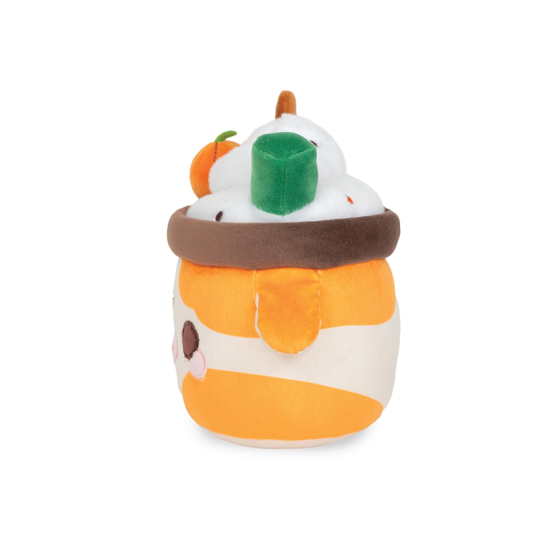 Cuddle Barn PlushGoals - Lil Series Pumpkin Spice Mooshake | Super Soft Cute Kawaii Orange Cow Dessert Drink Collectible Plush Toy, 7 inches