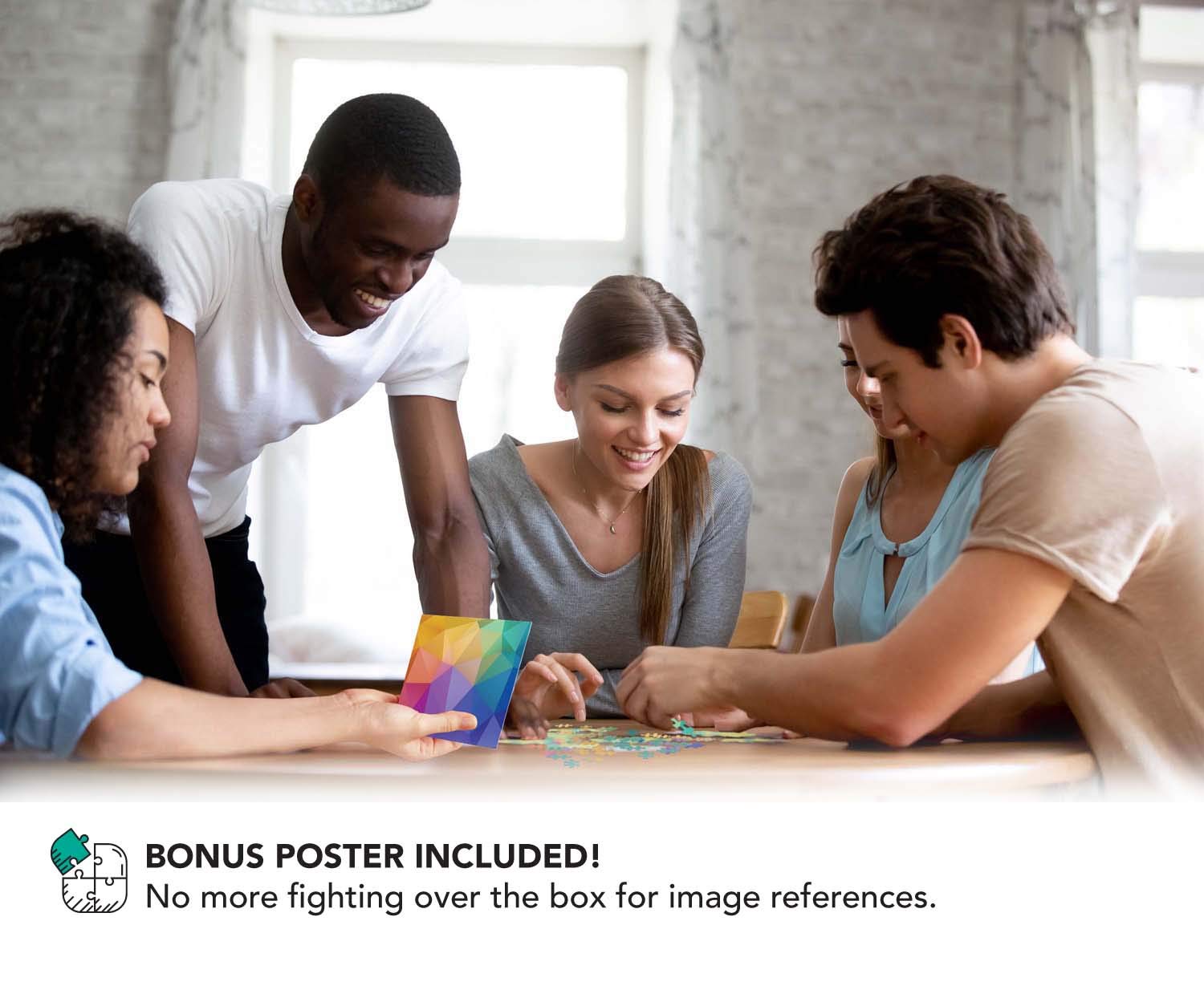 Gradient Jigsaw Puzzle 500 Pieces, Puzzle Saver Sheets and Hanger Included! Difficult Puzzles for Adults and Teens! Perfect for Family or Date Night!
