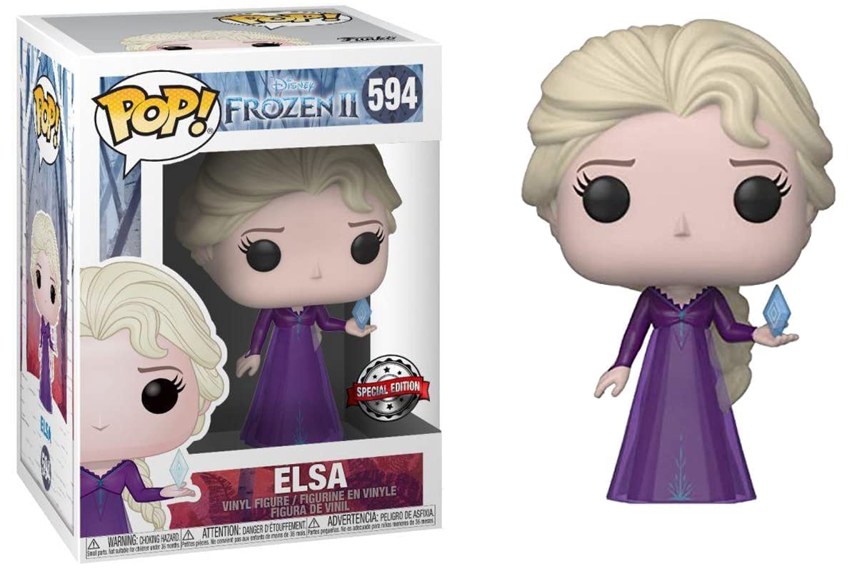 Funko Pop! Disney: Frozen 2 - Elsa, Into The Unknown Nightgown with Ice Diamond Vinyl Figure, Amazon Exclusive