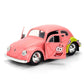 Jada Spongebob Squarepants Patrick Star 1959 VW Beetle - Die-Cast Vehicle Toys - 1:32 Scale, Detailed Exterior, Chrome Accents - Hollywood Rides