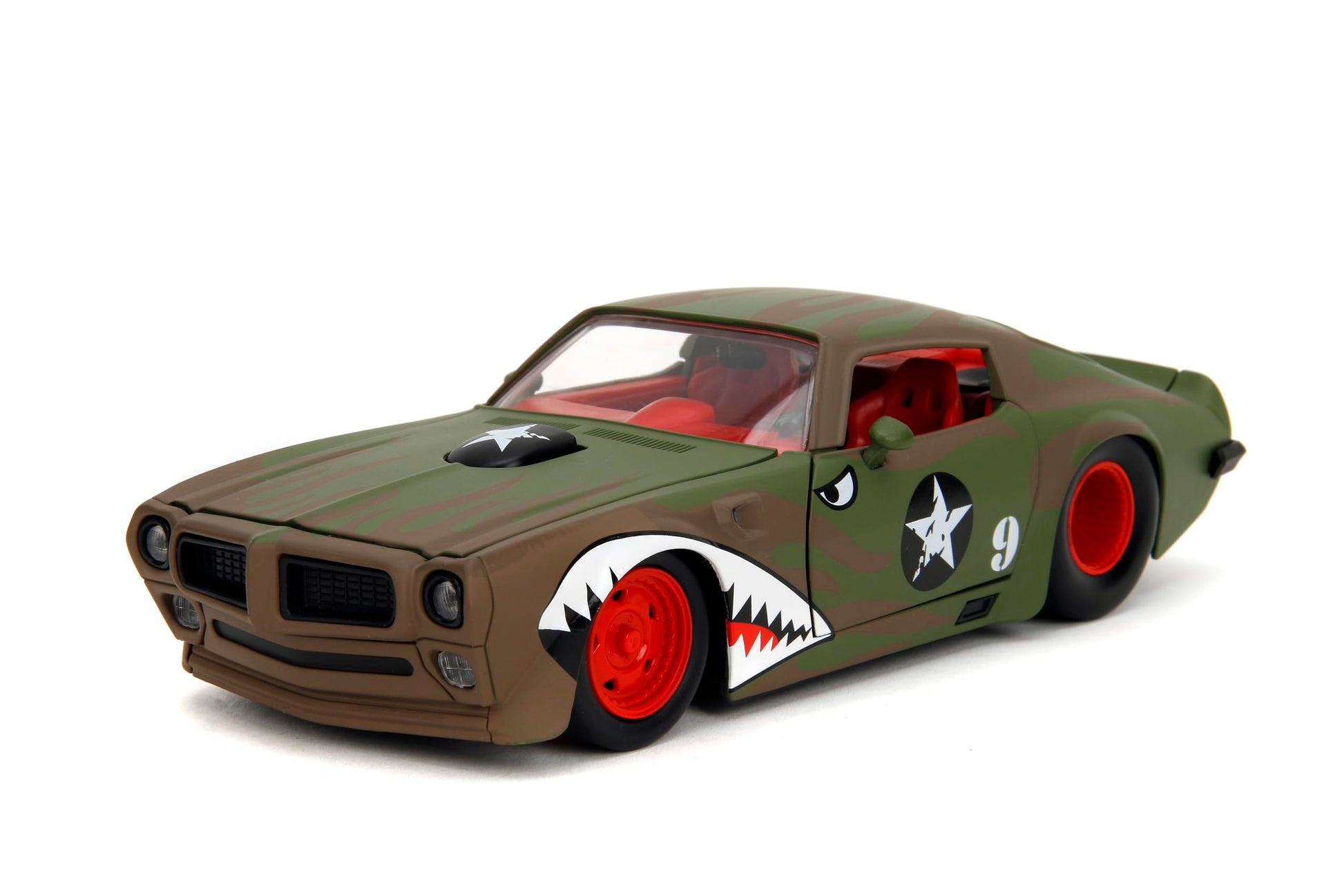 Jada Bigtime Muscle 1:24 1972 Pontiac Firebird Die-Cast Car, Toys for Kids and Adults(Primer Green)