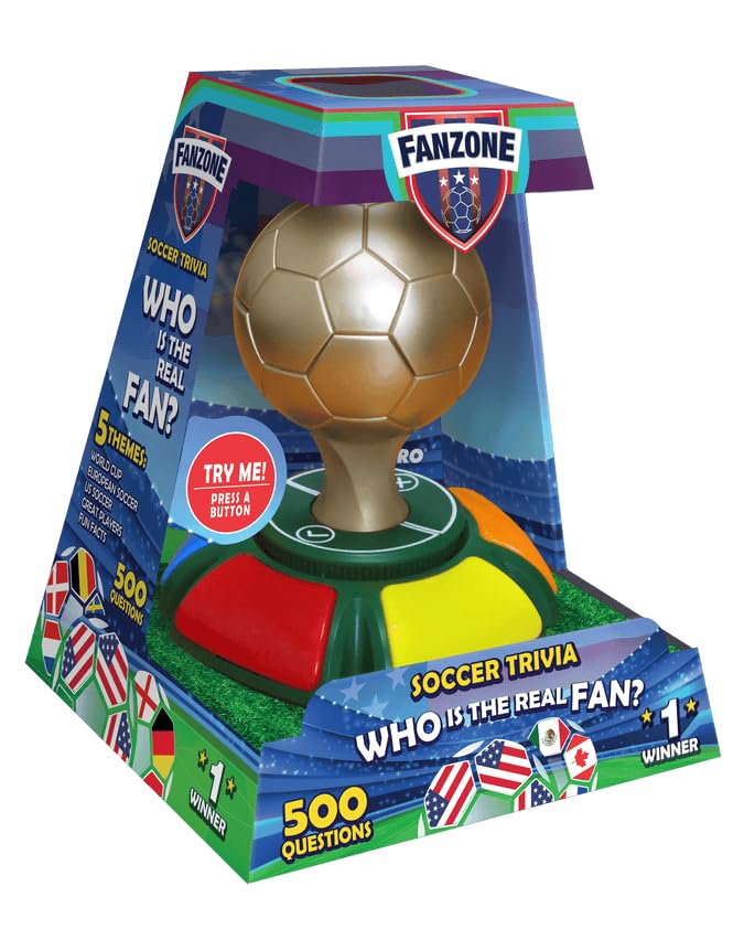 Ultra Pro Fanzone Soccer Trivia Game - Who is The Real Fan? Soccer Ball Games | for Passionate Soccer Fans | Soccer Toys with Virtual Game Master, 2-5