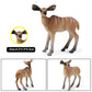 FLORMOON Animal Figures 2pcs Realistic Horned Antelope Figures Plastic Early Educational Toys Cupcake Topper Party Gift for Kids 2+ Year Old