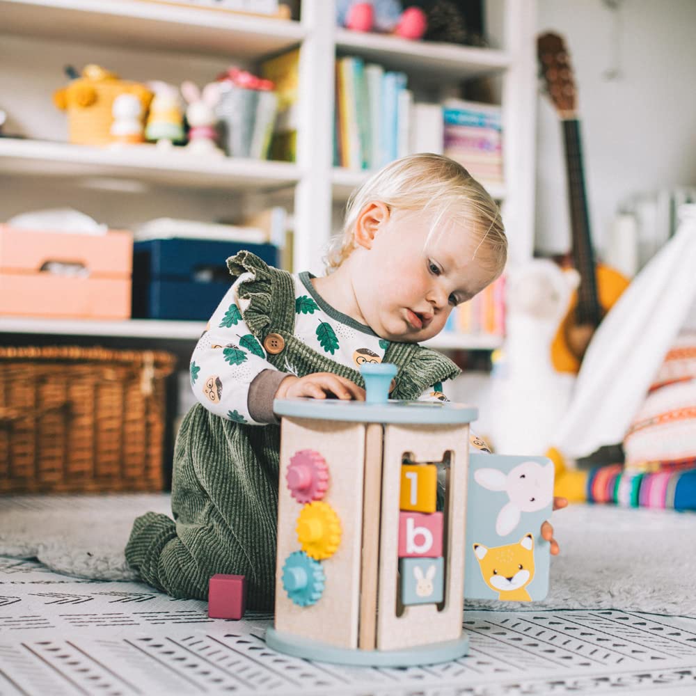 Bigjigs Toys, FSC® Certified Rolling Activity Centre, Wooden Toys, Baby Activity Centres, Wooden Shape Sorter, Toddler Toys, Baby Toys, Baby Wooden