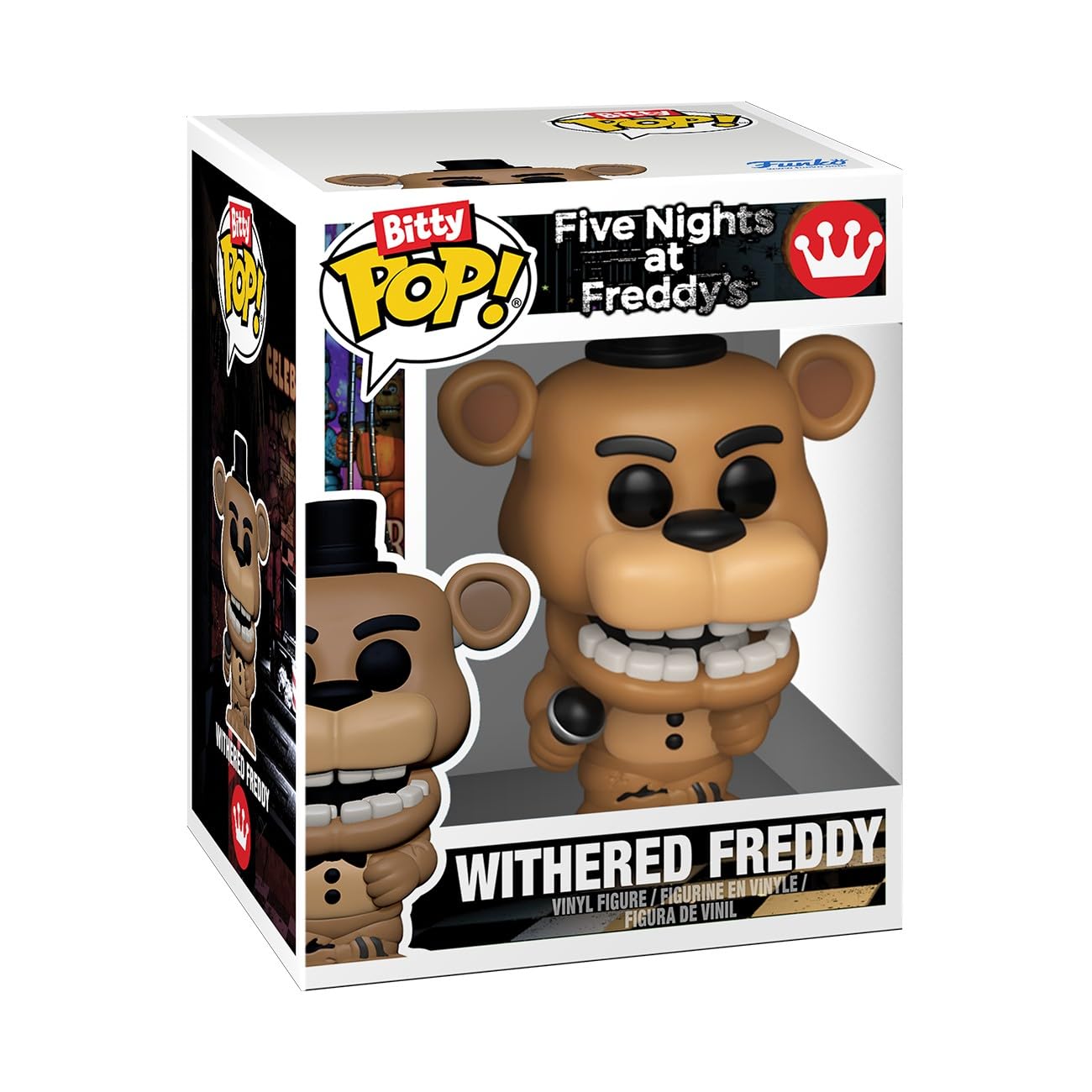 Funko Pop! Bitty 4pk: Five Nights at Freddy's - Withered - Freddy, Bonnie, Chica, and Foxy - 0.9 Inch (2.2 Cm) Collectable - Stackable Display Shelf